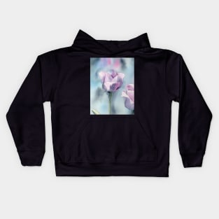 Watercolor Tulip Fine Art Painting2 Kids Hoodie